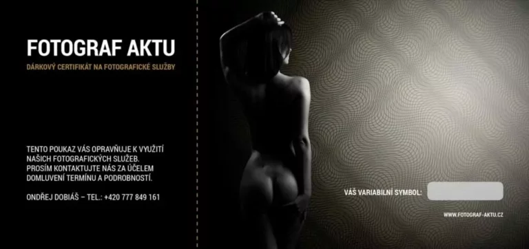 Fotografický voucher pro akty