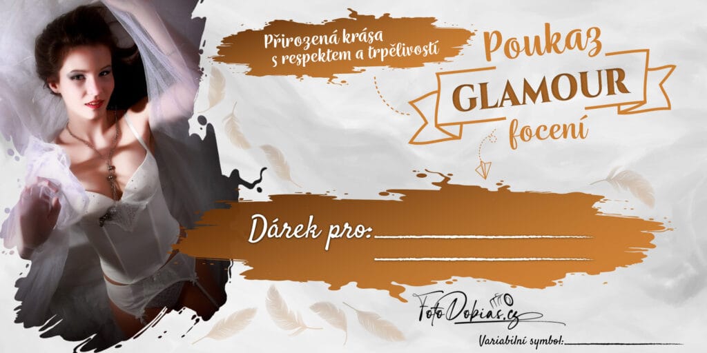 Valentýnský Dárek - Fotografický Voucher 7 Glamour focení jako valentýnský dárek – akt a modelingový styl