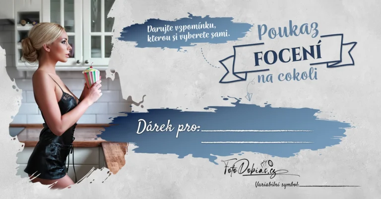 Dárkový poukaz na focení – univerzální voucher (výběr žánru po domluvě, Praha)